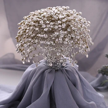 TRiXY HF02 Šplhat Svatební Kytice Květina Manželství Doplňky, Svatební Kytice Crystal Svatební Kytice pro Nevěstu Svatební Dekorace