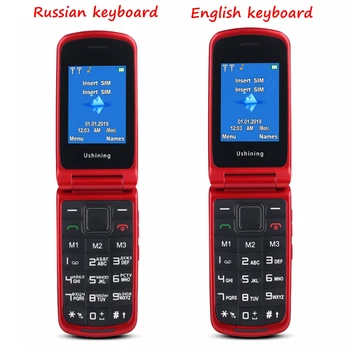 Flip Mobilní Telefon pro Seniory s SOS Velké Tlačítko na Zadní straně, SIM-Free Dual SIM dvojí Pohotovostním režimu Rychlé Volby Snadný-k-používat Telefony