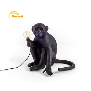 Moderní Monkey Lampa LED Závěsná Svítidla Osvětlení Nordic Repliky Pryskyřice Lano Závěsné Svítidlo Home Dekor Přívěsek Svítilna Vnitřní Svítidlo