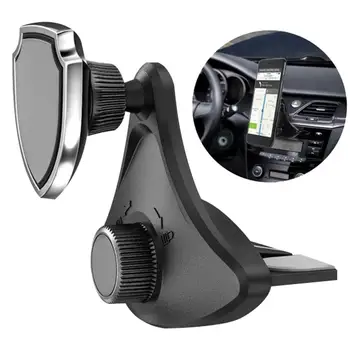 360 Stupňů Rotace Auto CD Slot, Mobilní Telefon Mount Stojan Magnetický Držák