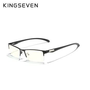 KINGSEVEN DESIGN Muži TR90 Slitiny Brýle Rám Módní Mužské Náměstí Ultralight Myopie Oka dioptrické Brýle N9909