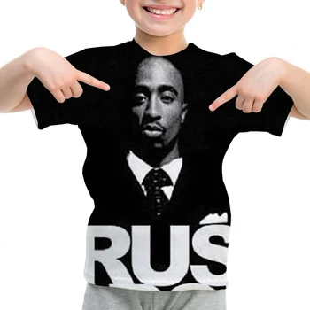 Tupac 2Pac 3d Tisk T Shirt Děti Kawaii Karikatura T-shirt Chlapci/dívky, Vtipné Anime Topy Tees Graphic Cool Tričko Děti