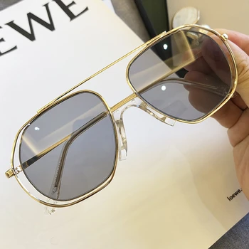 2020 Luxusní Značky Muže, Sluneční Brýle Dutý Rám Ze Slitiny Sluneční Brýle, Ženy, Růžová, Elegantní Brýle Žena Uv400 Brýle Odstíny