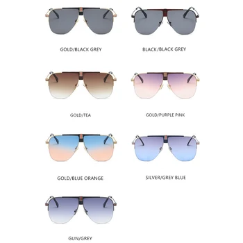 2020 Nové Módní Nadrozměrné Pilotní sluneční Brýle Muži Ženy UV400 Retro Značky Návrhář Velký Rám Sluneční Brýle Pro Ženy, Dámy Eyewear