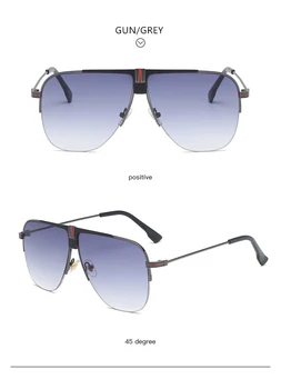 2020 Nové Módní Nadrozměrné Pilotní sluneční Brýle Muži Ženy UV400 Retro Značky Návrhář Velký Rám Sluneční Brýle Pro Ženy, Dámy Eyewear