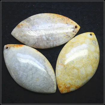 1ks přírody semifinále drahých kamenů přívěsky fosilní kámen pro ženy, náhrdelník náhrdelník nebo přívěsky příslušenství na výrobu horké kameny na prodej