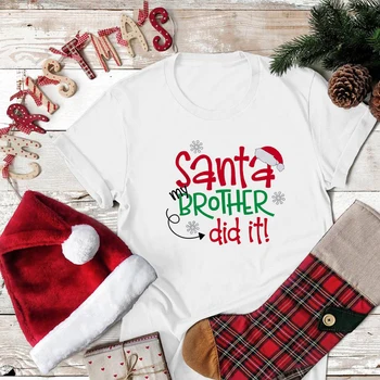 Moje První Vánoce Jako Velký Bratr/Sestra, Děti, Vánoce Prohlášení Tričko Děti Chlapci Dívky Módní Oblečení Svátek Top Tee