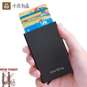 Youpin NewBring Anti-Theft Chytrá Peněženka Kovové Ultra Tenké ID Karty Případě Mini Unisex Banky, Držitel Kreditní Karty Obchodní Protector Nové