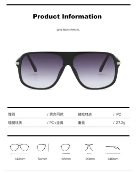 Ženy, sluneční Brýle Nadrozměrné Obdélník 2019 Nové Příjezdu Brýle sluneční Brýle pro Ženy, Originální Design Značky Módní Trend Plus Velikost