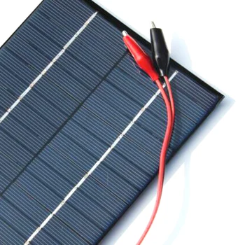 Solární článek 4.2 W 18V Solární Polykrystalický Solární Panel+Krokodýl Klip Pro Nabíjení 12V Baterie 200x130x3MM