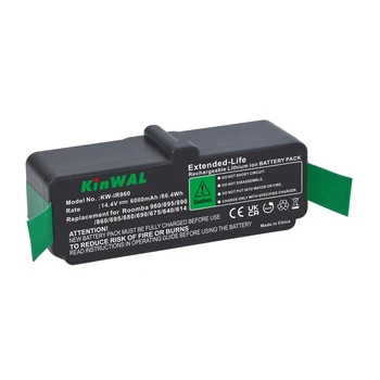 6000mAH 14,4 V Náhradní Baterie pro iRobot Roomba Série 960/895/890/860/695/680/690/675/640/614