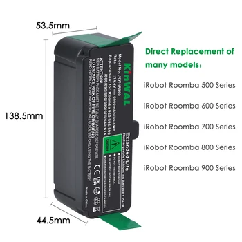 6000mAH 14,4 V Náhradní Baterie pro iRobot Roomba Série 960/895/890/860/695/680/690/675/640/614