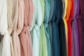 Nové Barvy: čisté hedvábí Georgette tkaniny,Vráska Georgette,jednobarevné,tenké,čiré,měkké,šít na top,tričko,šaty,řemesla na zahradě