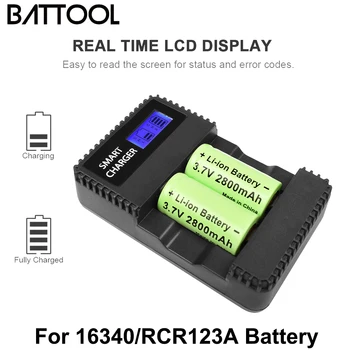 Battool CR123A RCR 123 ICR 16340 Baterie 2800mAh 3.7 V Li-ion Dobíjecí Baterie Pro Laserové Pero LED Svítilna CellArlo Zabezpečení