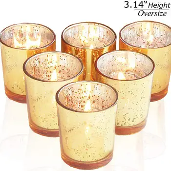 Zlaté Stříbrné Sklo Candle Jar držitelé což Pohár Evropské Originalitu Svícen bougie anniversaire maroku Svíčka Sklenice