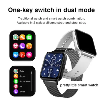 D-tx Inteligentní Hodinky Muži Vlastní Hodinky Dial 24 Hodin Monitorování Srdeční Frekvence IP68 Vodotěsné Ženy 2021 Nové Smartwatch Pro Android, IOS