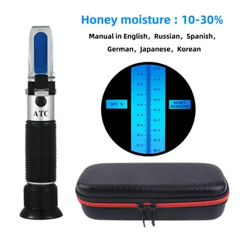 Kapesní Design 10-30% vody Med Refraktometr s kalibrace ATC refraktometr Honey měřič vlhkosti