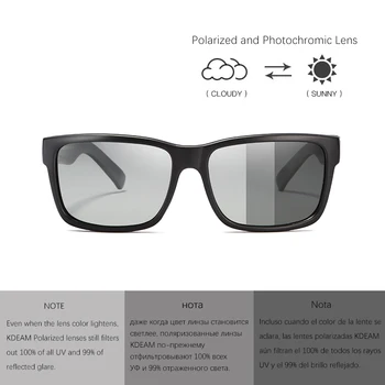 2019 KDEAM Samozabarvovací Polarizované sluneční Brýle Muži Sportovní Brýle Kovový Závěs Ženy, Sluneční Brýle Reflexní Vrstvou S pouzdrem KD505
