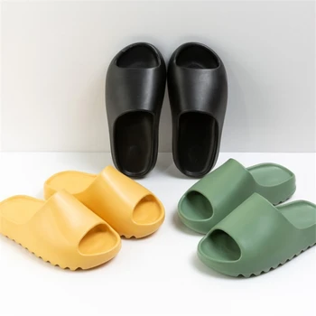 Vnitřní pohodlné měkké pantofle Muži, ženy, Non-slip koupelna domácí boty Ploché EVA Silná podrážka Klouže žena sandály