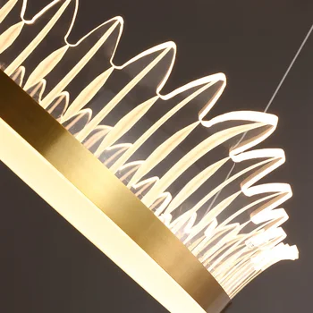 Fss Moderní Zlatý Lustr, Osvětlení, Koruna Design Stmívatelné LED Lustry Pro Ložnice, Obývací Pokoj LESK Vnitřní Svítidla
