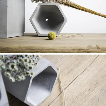 Šestihranné květináč silikonové formy konkrétní řemeslné formy DIY handmade cement váza formy