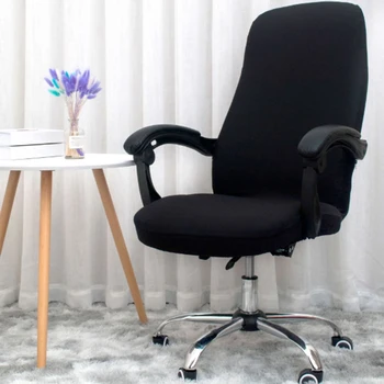 Kancelářská Židle Kryt Elastický Siamská Kancelářská Židle Kryt Otočná Židle Počítačové Křesla Ochranný Kryt(Černý)