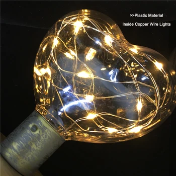 Kreativní Retro Styl Kovové Stolní Lampa Měděného Drátu, Lucerna Láska Míč Modelování Diamond Noční Lampa Domácí Stůl Art Dekor Osvětlení