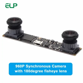 Synchronizované 960P HD OV9750 Dual Objektiv Kamera Modul Široký Úhel 180 stupňů Fisheye Lens Vysoké rychlosti MJPEG 60fps Stereo Kamery