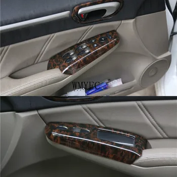 Pro Honda Civic 8 Sedan ABS Dveří, Loketní opěrka Okna, Výtah Tlačítka Panelu Krytu Obložení Interiérových Doplňků 2006 2007 2008 2009
