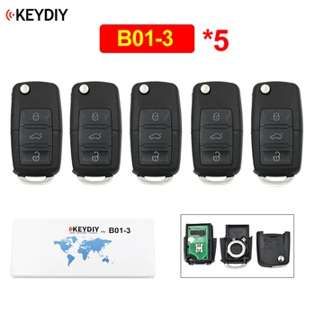 5kusů/Lot B01-3 Univerzální 3 Tlačítko, Dálkové Ovládání Klíč B5 Styl Vzdálené Klíče pro KD900 KD900+ URG200 KD-X2 Mini KD B01-3, B-Série