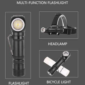 Nejvíce světlé 3 V 1 Muti-Funkce XHP50 LED svítilna magnetické nabíjení může jako světlomety 12 objektiv hořák vestavěný 18650 baterie