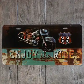 Motocykl Plakát Poznávací značky Vintage Garage Dekor Retro Pub Nástěnné Dekorativní Bar Dekorace, Domácí Výzdoba 15x30cm