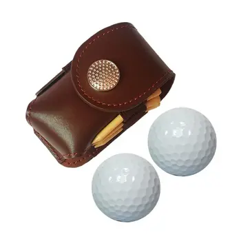 Přenosný Golfový Míček Mini Umělé Kůže Pás Taška Klip Utility Pouch Pocket Golf Řešit Set s Míčky, Tees Drn Nástroje