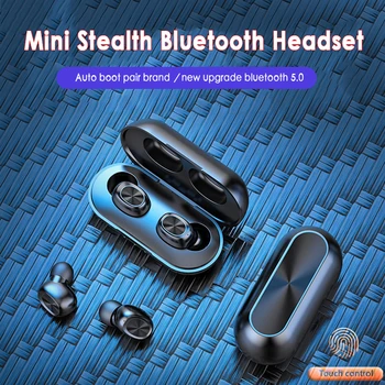 B5 Bluetooth Sluchátka Bezdrátová Sluchátka V5.0 TWS Stereo Zvuk Sluchátka Automatické Připojení Hands-Free Telefonní Hovor Pro chytré telefony