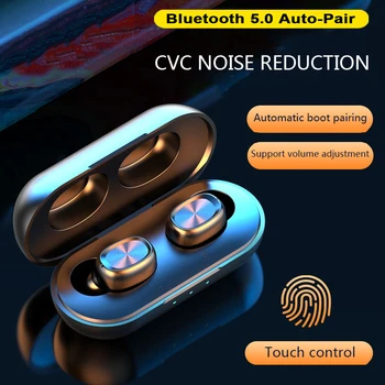 B5 Bluetooth Sluchátka Bezdrátová Sluchátka V5.0 TWS Stereo Zvuk Sluchátka Automatické Připojení Hands-Free Telefonní Hovor Pro chytré telefony