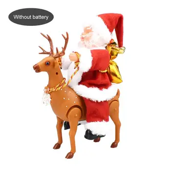 Vánoční Panenky Santa Claus Panenka Lezení Na Stěně, Lezení Na Komín A Jízda Na Jelena, Elektrické Hračky S Hudbou, Vánoční Dekor