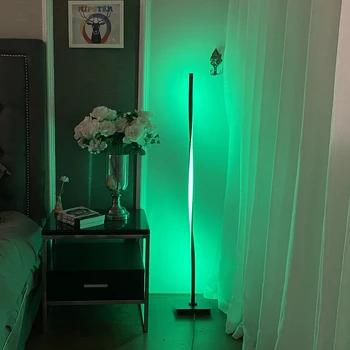 Moderní RGB LED Stojací Lampa Obývací Pokoj světla v Podlaze Stojící Rodinné Pokoje Ložnice Kanceláře Stmívatelné jednoduché Osvětlení stojan lampy