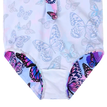 BAOHULU Fialový Motýl Kreslené Děti Plavky UV50+ Dlouhý Rukáv Plavky Dívka Dětské Plavky, dívčí Plavky Plavky