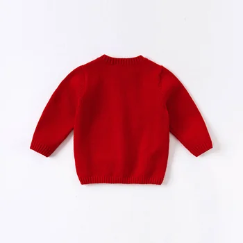 DB15994 dave bella zimní dětské unisex Vánoční cartoon pletené svetr děti módní batole butik topy