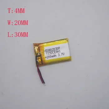 3.7 V lithium polymer baterie 402030 microcamera CarLog jakékoli e-linka EX4 vestavěné jádro