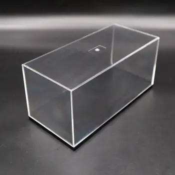 Akrylové vitríny Model Auta Show Box prachotěsné Černý podklad 1:32 Transparentní 18 CM