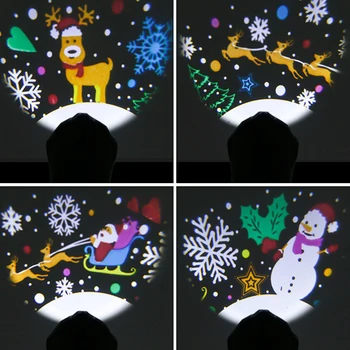 5W 3D Vánoční Animace LED Projektor Lampy Fázi Světla, Trávník Světlo, Cesta Reflektor pro Party KTV Bary Vánoční Dekorace