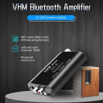 VHM338 Mini Bluetooth 5.0 Digitální Zesilovač hi-fi Stereo Bezdrátové o Přijímač Zesilovač 100W+100W Auto Zvuk Zesilovače