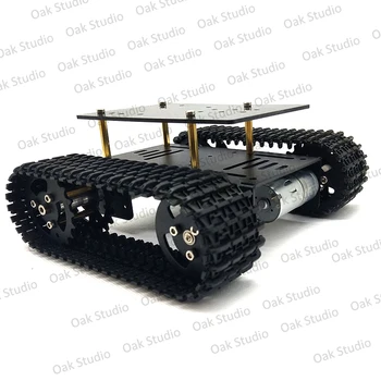 Mini T10 Inteligentní Tank Podvozek Pásové Caterpillar Pásový Robot Platformy pro Arduino DIY