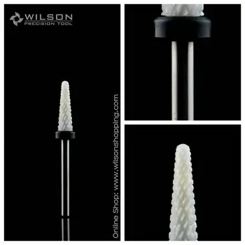 4.00 mm Kužel Bit - WILSON White Ceramic Nail Drill Bit(6100364 6100365 6100366 6100367)