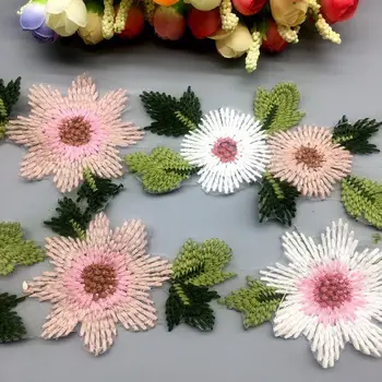 GXINUG 10 Yardů Bavlněné Květinové Rozpustné Svatební Krajky Trim Pletení Ručně Vyšívané Patchwork Pásky Šicí Potřeby Craft