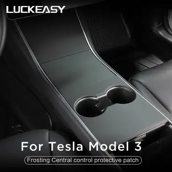 LUCKEASY auto centrální ovládací panel ochranný patch pro Tesla Model 3 2017-2020 Centrální řízení tří patch cítí Tesla Model Y