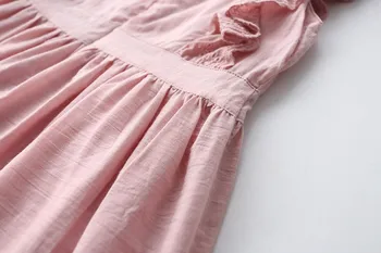 Roztomilé Dívky Letní Volánky, Krajky, Vyšívané Růžové Šaty Bez Rukávů Roztomilé Děti Letní Módní Party Šaty