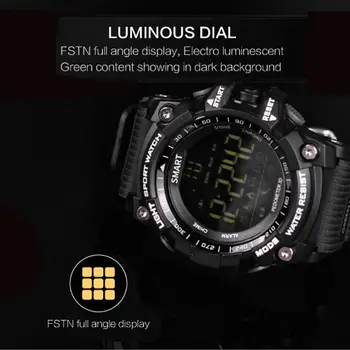 EX16 Smart Watch Sport, Krokoměr Náramek IP67 Vodotěsné Bluetooth V4.0 Hodin Dlouhá Pohotovostní Kamufláž Venkovní Smartwatch