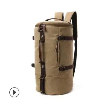 Zuolunduo Muži Cestovní Batoh Bag Muži Plátno Kbelík batoh velká kapacita Dvojité tašky přes Rameno Batoh pro muže Batohy